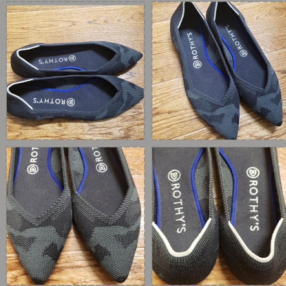 Rothy's "The Flats" Size 8.5 Gray Camo